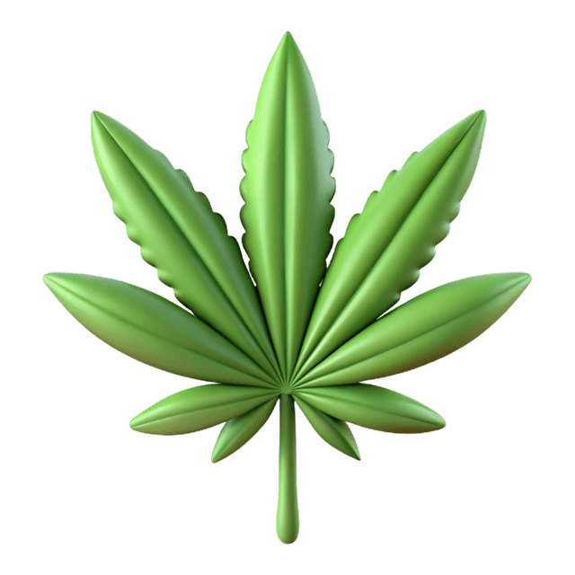 Cannabisblatt in der Ecke